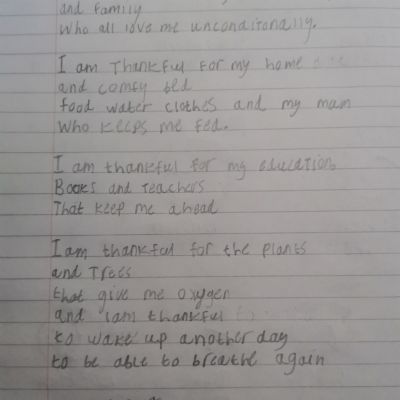 Thankfulness Poem by  Zayne 5G 